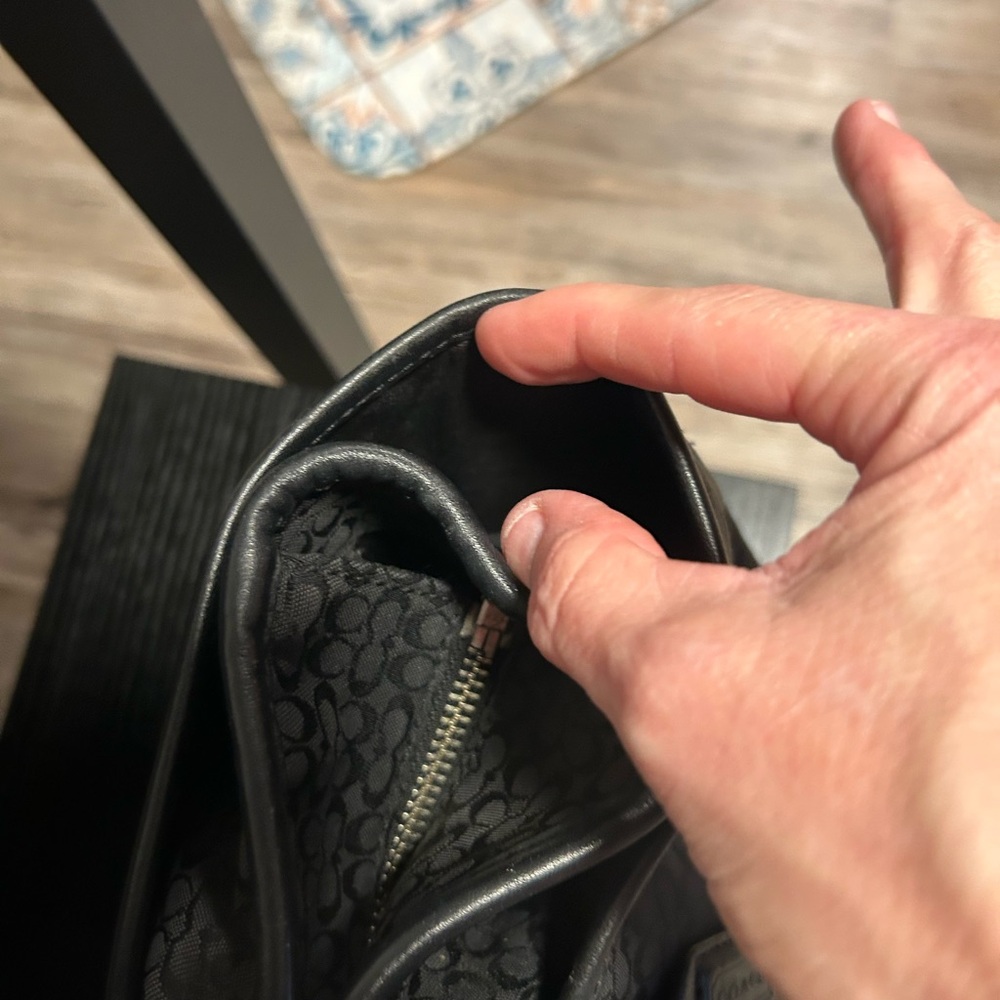 Coach❤️Hampton Black Signature Monogram X-Large Tote/Laptop Bag - Picture 7 of 15